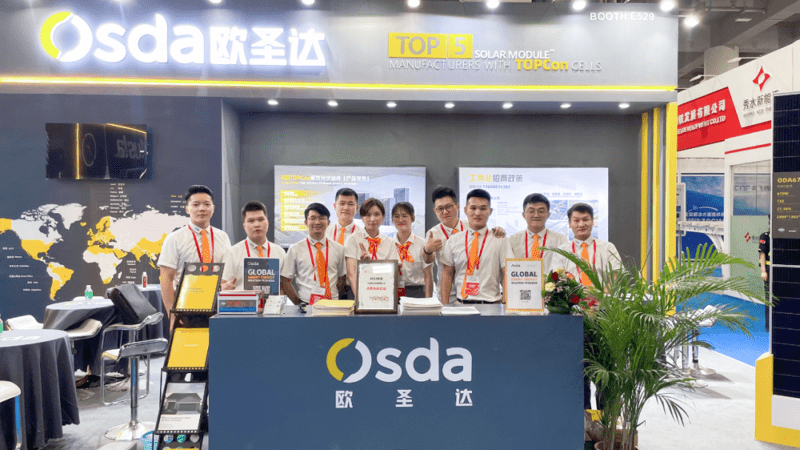 Se concentrer sur Guangzhou et gagner du potentiel pour TOPCon | Osda apparaît au Salon mondial de l'industrie solaire photovoltaïque et du stockage d'énergie 2023