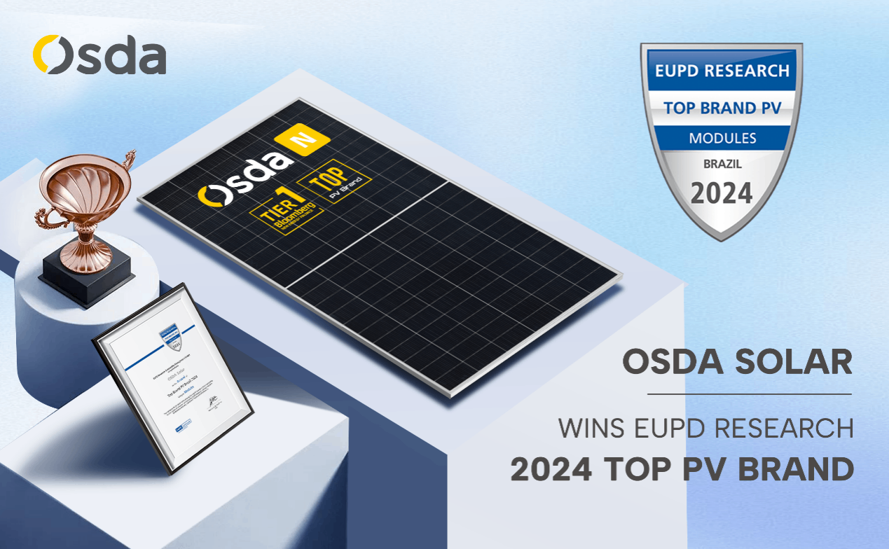 Osda Solar remporte le prix annuel de la meilleure marque photovoltaïque